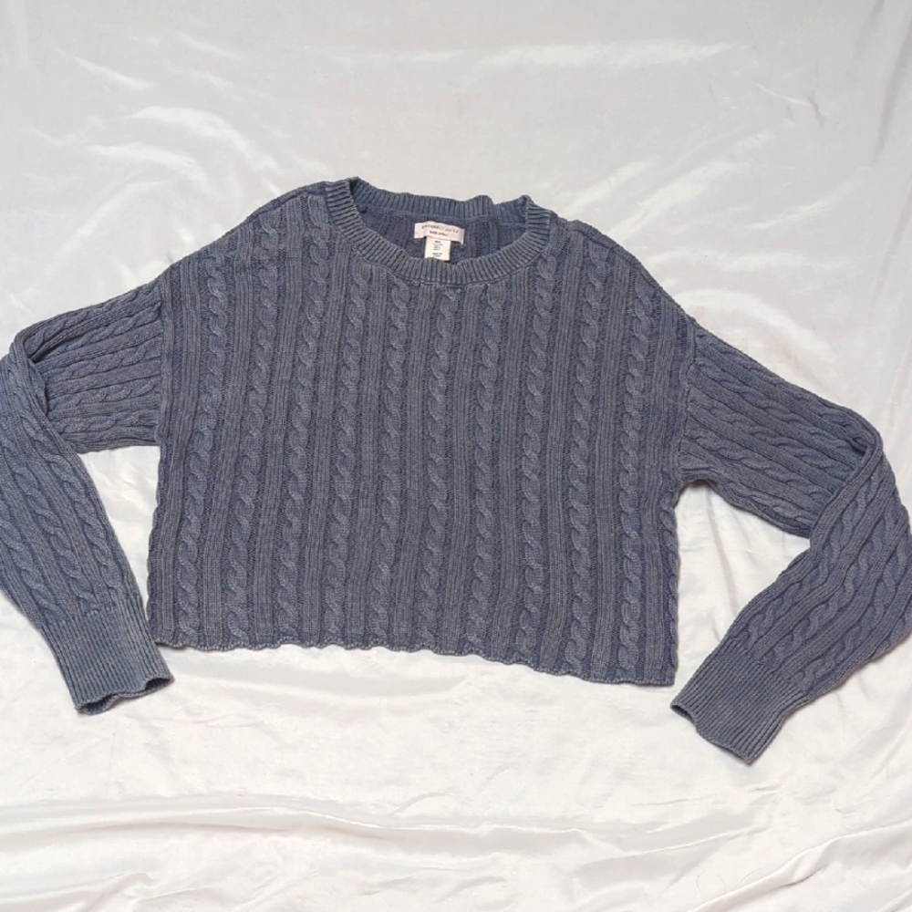 Sincerely‎ Jules Cabincore Skandi Girl 100% Cotton Cropped Cable Knit Sweater